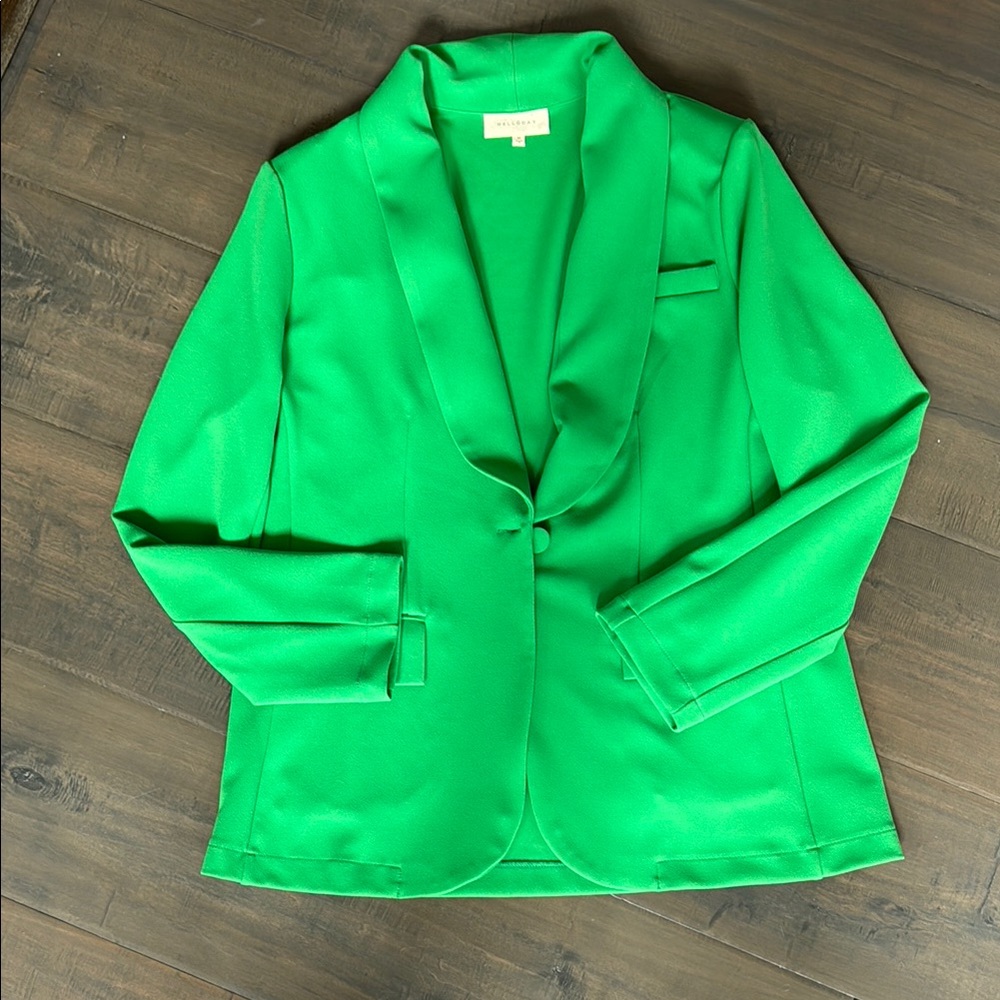 Melloday Green Women's Blazer